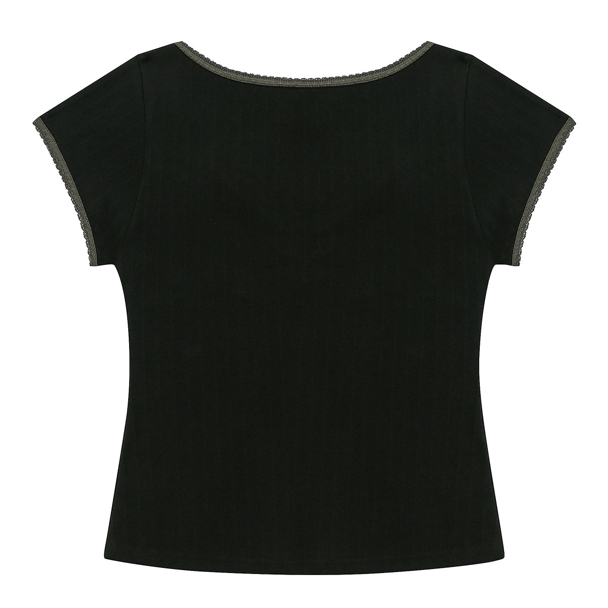（韓国発送）SY PUNCHING CAP SLEEVE TEE (BLACK)