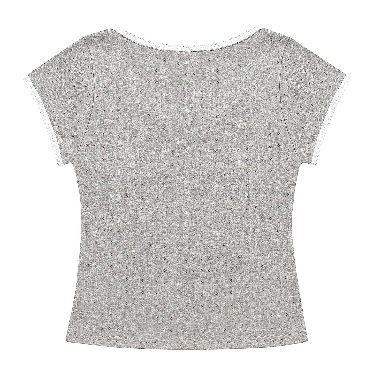 （韓国発送）SY PUNCHING CAP SLEEVE TEE (GRAY)