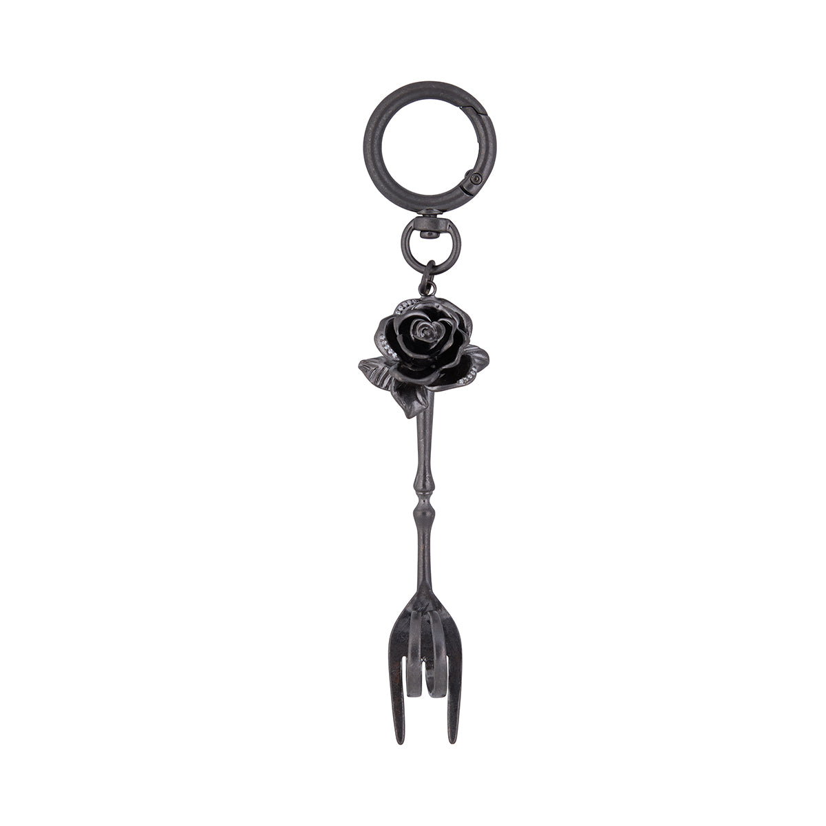 （韓国発送）SY ROSE FORK KEYRING (BLACK NICKEL)