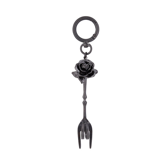 （韓国発送）SY ROSE FORK KEYRING (BLACK NICKEL)