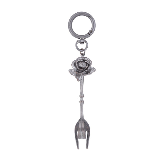 （韓国発送）SY ROSE FORK KEYRING (SILVER)