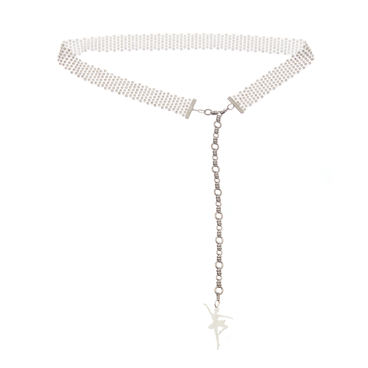 （韓国発送）SY SHINING CHAIN BELT (WHITE)