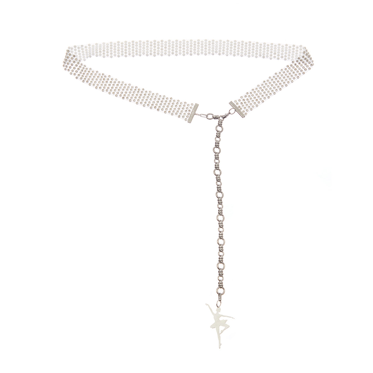 （韓国発送）SY SHINING CHAIN BELT (WHITE)