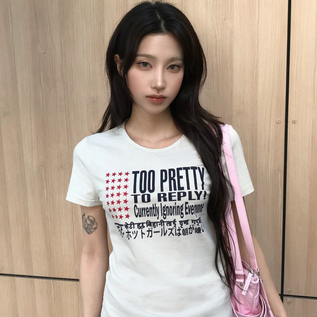 （韓国発送）SY TOO PRETTY TEE (BEIGE)