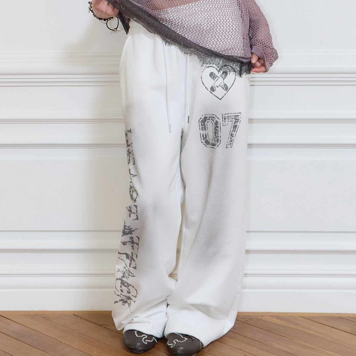 （韓国発送）SY WASHING TRAINING PANTS (WHITE)